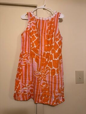 Lilly Pulitzer for Target Orange and Pink Giraffe-Print Shift Dress